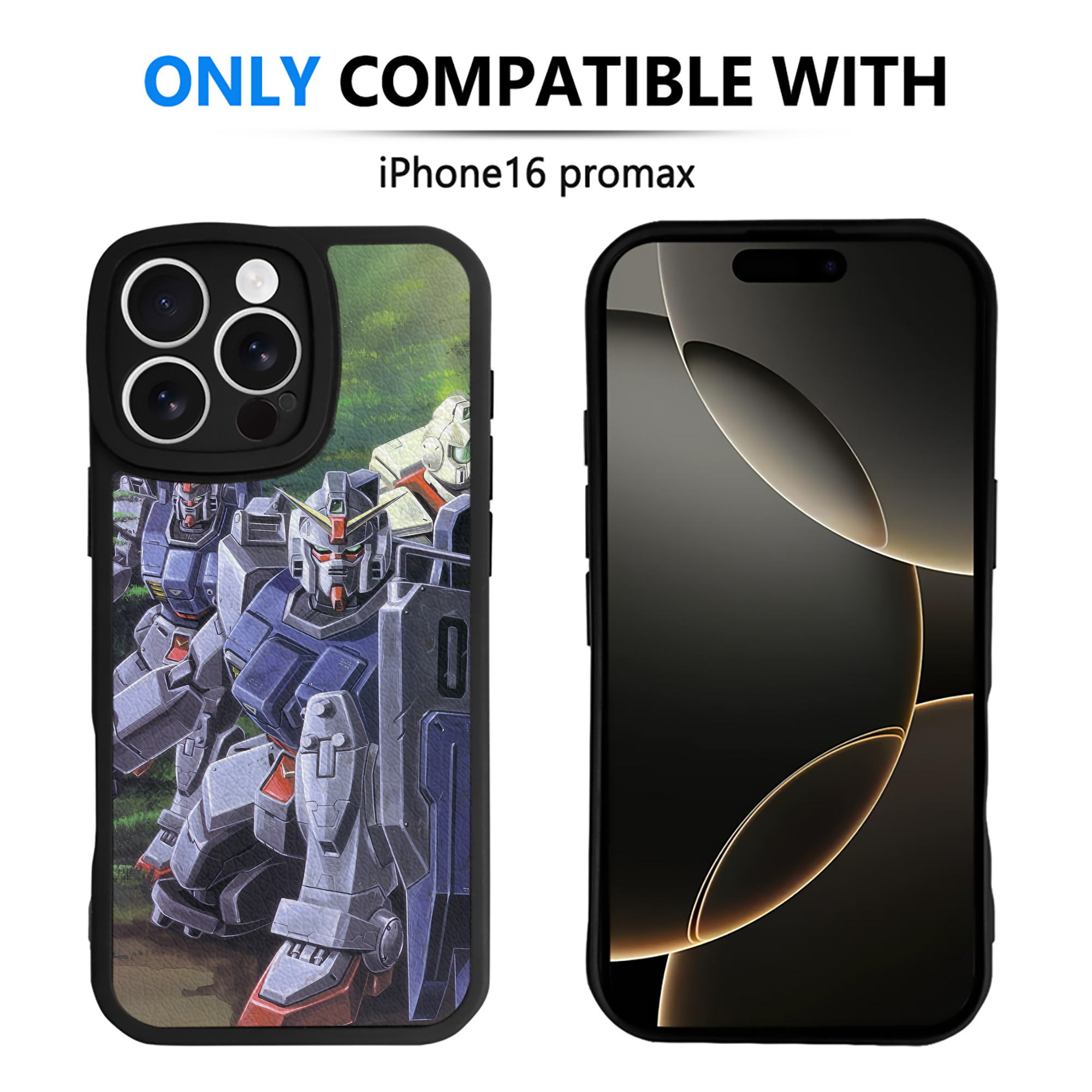 （画像用） 機動戦士ガンダム Mobile Suit Gundam 【iPhone 16シリーズ対応】シリコンスマホケース（レザー調） 材質：シリコン